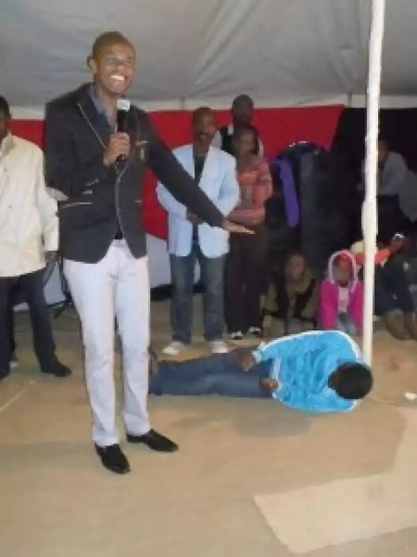 Insanity!! Pastor Who Fed Members With Snakes, Commands Gay Spirit To Enter Member